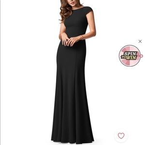 Azazie Meara black bridesmaid dress- custom size, worn once